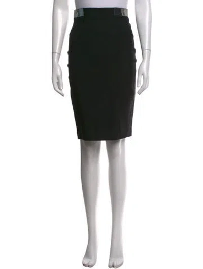 Pre-owned Mugler Beaded Accents Mini Skirt In Black