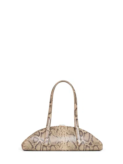 Mugler Beige Snake Lua Handbag