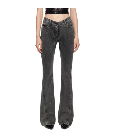 Mugler Belt-loop Jeans In Black