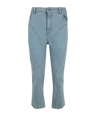 MUGLER BELT-STRAP JEANS