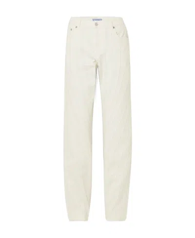 Mugler Belt Loop With Jeans In White