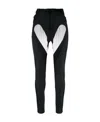 Mugler Belt Ring Leggings In Black