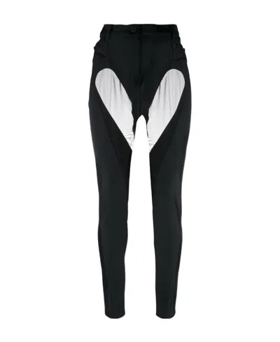 Mugler Belt Ring Leggings In Black