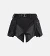 Mugler Utilitiy-pocket Shorts In Black/black
