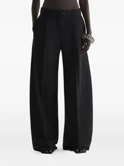 Mugler Belted Trousers In Black