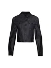 Mugler Bi-color Jacket - Raw Blue And Black