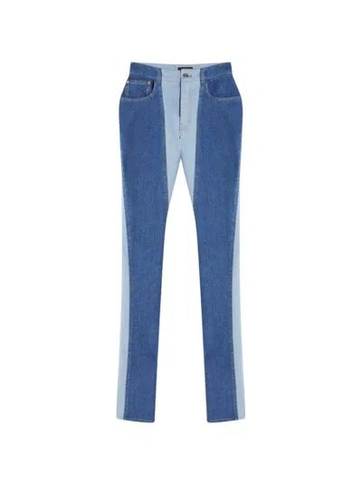 Mugler Bi-color Skinny Jeans