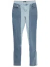 Mugler Bi-color Skinny Jeans In Blue