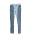 Mugler Bi-color Skinny Jeans In Blue
