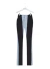 Mugler Woman Jeans Blue Size 31 Organic Cotton In Tokyo Blue/black