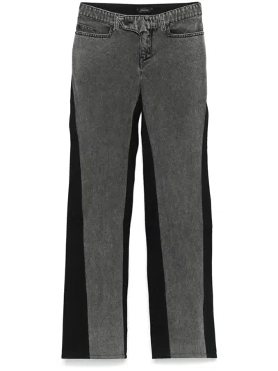 MUGLER BI-COLOR STRAIGHT LEG JEANS