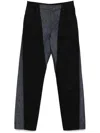 Mugler Bi-color Straight-leg Jeans In Blue