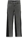 Mugler Black Cotton Denim Jeans In Blue