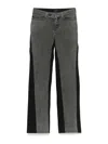 Mugler Black Cotton Denim Jeans In Blue