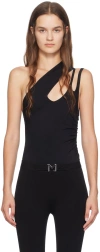 Mugler One-shoulder Bodysuit In 1999 Black