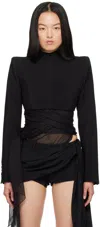 Mugler Black Backless Blazer In 1999 Black