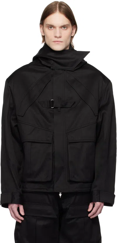 Mugler Black Cargo Jacket In 1999