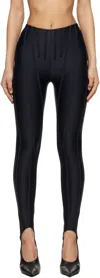 Mugler Black Corseted Leggings In 1999 Black