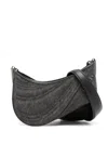 Mugler Black Embossed Spiral Shoulder Bag In Wa99 - Washed Black