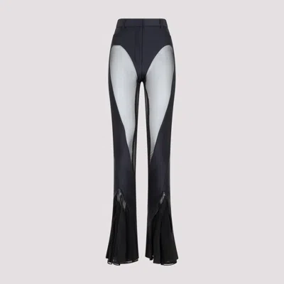 MUGLER BLACK FLARED LEGGINGS