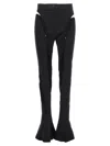 Mugler Leggings With Transparent Panels In Black