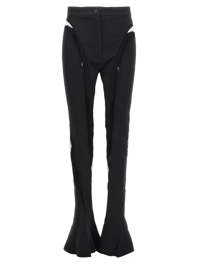 MUGLER BLACK ILLUSION PANTS