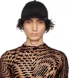 Mugler Logo Plaque Baseball Cap Unisex Black In Black 1999