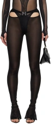 Mugler Black M Cutout Leggings In 1999 Black