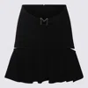 Mugler Black M Cutout Miniskirt In Black