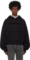 Mugler Black '' Logo Hoodie In 1999 Black