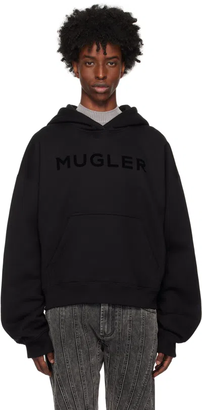 Mugler Black '' Logo Hoodie In 1999 Black