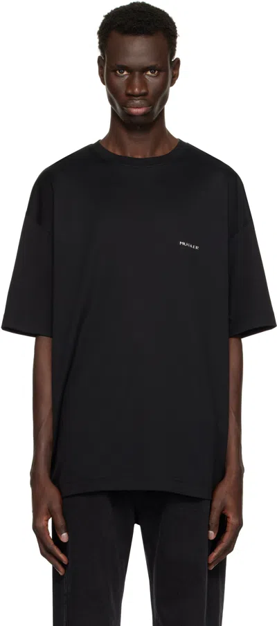 Mugler Black ' Signature' T-shirt In 1999