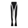 Mugler Leggings With Transparent Panels In Black