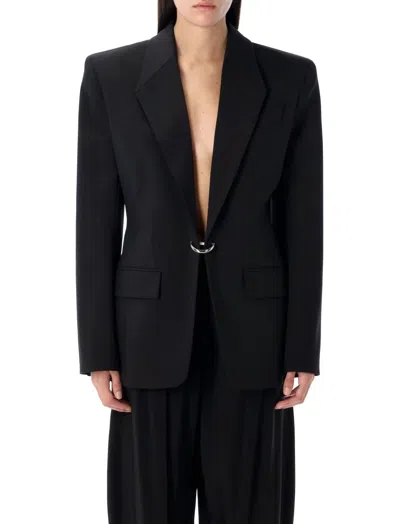 Mugler Black Pierced Tailored Blazer