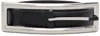 Mugler Silver Rectangle Buckle Belt In Black