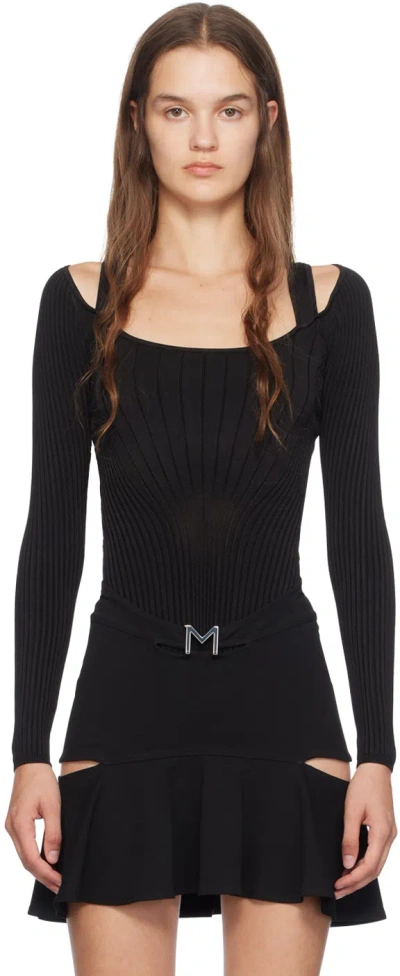 Mugler Black Sculpting Bodysuit In 1999 Black