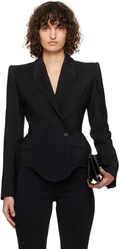 Mugler Black Signature Blazer In 1999 Black