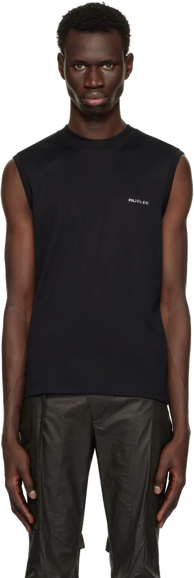 Mugler Black Signature Sleeveless Tank Top