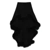 Mugler Asymmetric Layered Miniskirt In Black