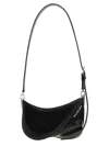 Mugler Medium Spiral Curve 01 Embossed Crossbody Bag In Black