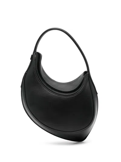 Mugler Black Smooth Spiral Curve Mini Bag