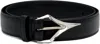 Mugler Black Spiky Leather Belt In Black