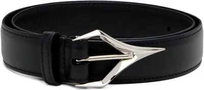 Mugler Black Spiky Leather Belt