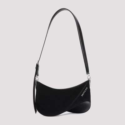 MUGLER BLACK SPIRAL CURVE 01 SHOULDER BAG