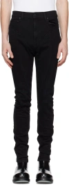Mugler Black Spiral Jeans In Black 1999