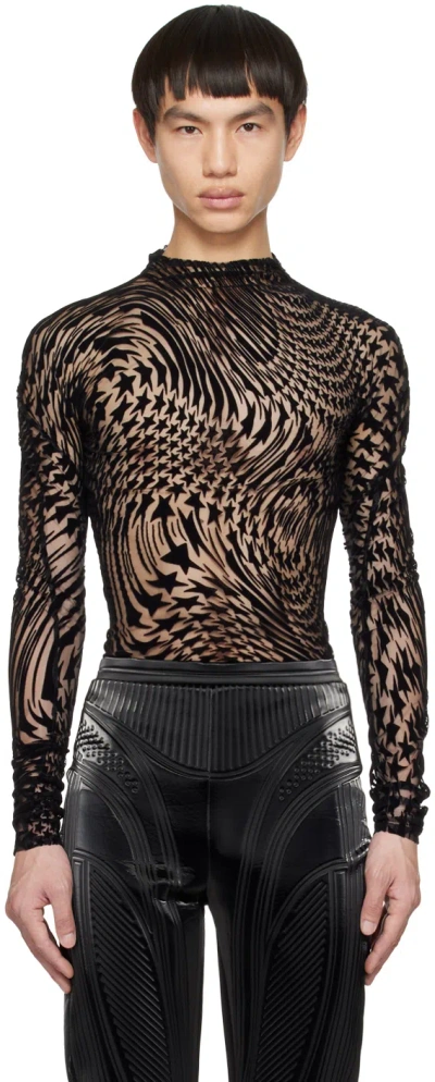 Mugler Black Star Turtleneck In B1999 Black / Black