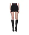 Mugler Black Tailored Miniskirt In Black