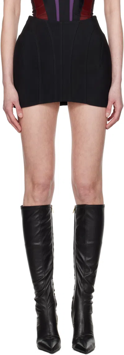Mugler Black Tailored Miniskirt In 1999 Black