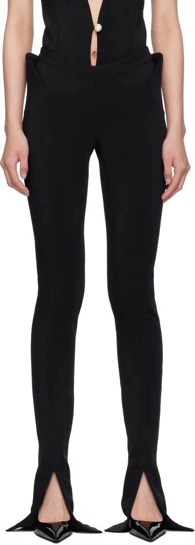 MUGLER BLACK TAILORED TROUSERS