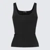 Mugler Boned Scoop-neck Tank Top In Black